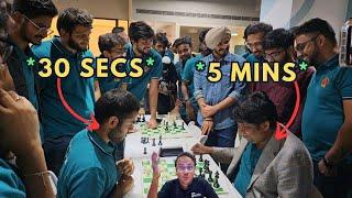 2710 rated GM takes 30 seconds against 5 mins for 1800 rated opponent | Arjun vs Prashant Singh