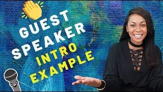 Example of Introducing a Guest Speaker