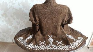 Кардиган с жаккардовым узором. Часть 6.