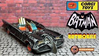 Vintage Corgi 1966 Batman Batmobile Toy Car Restoration