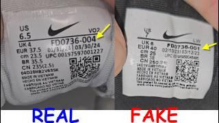 Nike V2K run sneakers real vs fake. How to spot original Nike V2K running shoes