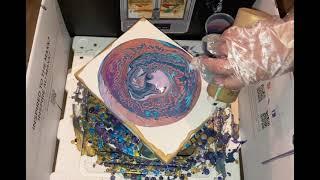 #42 Acrylic pour painting on an 8x10 canvas
