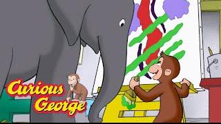 George and the Artistic Elephant!  Curious George  Kids Cartoon  Kids Movies