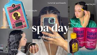 SPA DAY *completo* | unhas, penteado, finalização, skin care, corpo ‍️