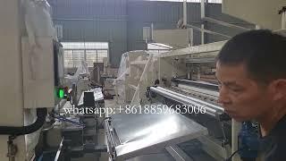 High speed toilet paper rewinding and cutting machine production line