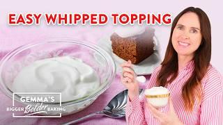 Easy Whipped Cream Substitute (How To Make Whipped Topping Without Heavy Cream)