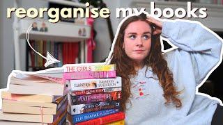 re-organise my bookshelves and TBR cart with me  (ft a mini book haul)