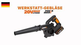 WORX WX094 Akku-Werkstattluftbläser 20V  DE