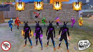 Black Bunny No Internet Prank | FREE FIRE FUNNY GAMEPLAY | NADIYA FF