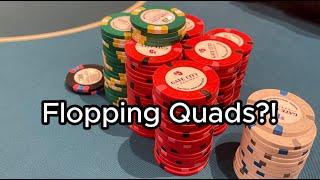 Flopping Quads in $1/$3 Game!? | Poker Vlog 16