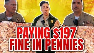 PAYING $197 JAYWALKING TICKET IN PENNIES - PASADENA COURTHOUSE -THEY TRY TO ARREST ME REPEATEDLY