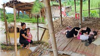 TIMELAPSE - FULLVIDEO Single Mother Single Mother builds new tent after being washed away by floods