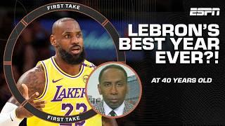 Stephen A. gives LeBron his 40-year old flowers  'BUT HE'S HAD BETTER SEASONS!' ️ | First Take