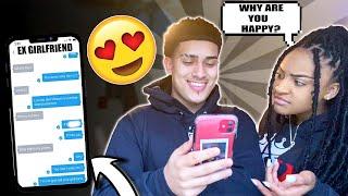 TEXTING MY BOYFRIEND PRETENDING TO BE "HIS EX" PRANK!! **HES A CHEATER**