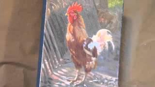 Rooster time lapse oil painting by Peter Chorao