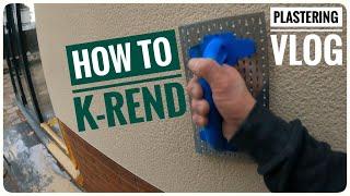 How to K-Rend on your own Plastering Vlog Silicone ft polar white  Whole process start to finish