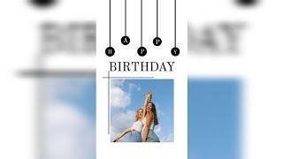  simple Aesthetic Birthday Story Idea - Instagram Story Tutorial Video  #instagram