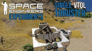 Space Engineers Experiments: Single Thruster Vector Thrust VTOL