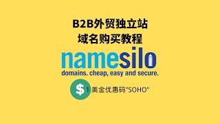 B2B外贸独立站域名购买教程指南 | Namesilo域名注册购买教程