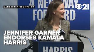 Actress Jennifer Garner endorses Kamala Harris at campaign event in Lancaster County