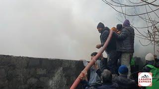 Breaking : Fire broke out in residential house near Chanchik Kargil