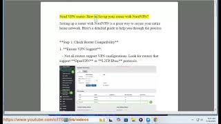 Nord VPN router: How to Set up your router with NordVPN?