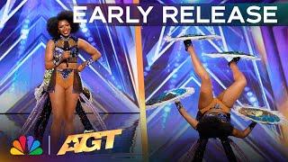 Early Release: Helen The Foot Juggler WOWS The Judges! | Auditions | AGT 2024