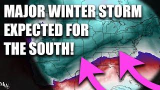 Major Winter Storm Expected To Bring Heavy Snow & Ice To The South!