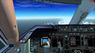 FSX HD - Pmdg Boeing 747-400 - Complete flight from London Heathrow to Paris Orly