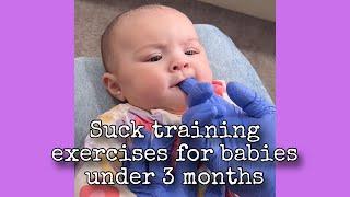 LA Lactation Suck training for babies under 3 months old (subtitled)