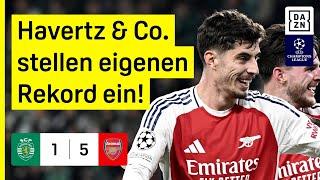 5 Auswärtstore sind Gunners-Rekord: Sporting CP - FC Arsenal | UEFA Champions League | DAZN