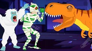 we're going on a dinosaur hunt vs yeti hunt vs rhino hunt vs monster hunt songs for preschoolers