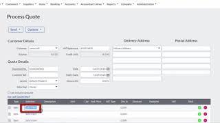 Sage Business Cloud Accounting (AME) - Creating a quotation