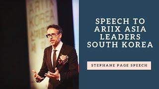 Ariix Asia Leaders Stephane Page Korea Speech