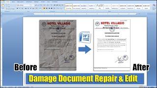 How to Repair & Edit Damage Document in Microsoft Word Hindi Tutorial || Printable Repair Document