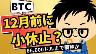 2024年11月18日｜高値圏で1週間小休止のビットコイン、流石に調整が来るのか？