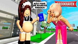 A EMPREGADA FINGIU ESTAR GRÁVIDA PRA NÃO SER MANDADA EMBORA | Historinhas Brookhaven Roblox