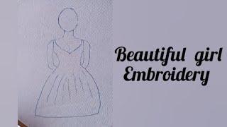 Amazing Girl Embroidery Tutorial/Beautiful Girl Hoop Embroidery/Hair Embroidery/ Hair Bun Embroidery