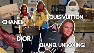 LUXURY SHOPPING VLOG TO CHANEL, LOUIS VUITTON, DIOR & CHANEL UNBOXING!