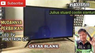 Viral....TV LED POLYTRON 32" BLANK BIRU SUARA ADA.nol rupiah