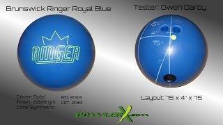 Brunswick Ringer Royal Blue Ball Reaction Video - BowlerX.Com