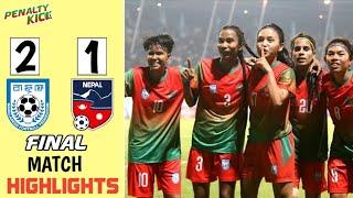 Bangladesh 2-1 Nepal || Match Highlights || SAFF Women's Championship 2024, Finals