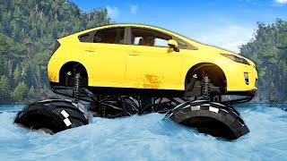 MONSTER CAR CROSSES DANGEROUS RIVER! (Snowrunner)