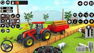 Real Tractor farming game ll Real Tractor farming gaming #tractordriving #farminggame #tractorgame