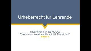 [SIMOOC] Clemens Appl über das Urheberrecht für Lehrende