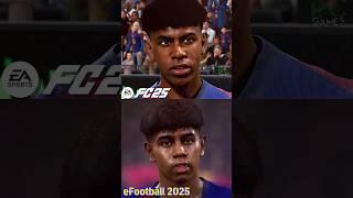 FC 25 vs eFootball 2025 - Player Faces Comparison #yamal #garnacho #Haaland Kane #debruyne