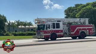 *Rare* Palm Beach County Fire Rescue Spare Ladder 15 Responding!