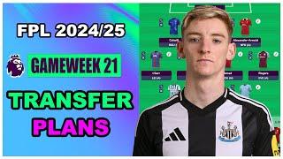 FPL Gameweek 21: MY TRANSFER PLANS | Fantasy Premier League Tips 2024/25