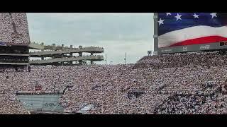 Auburn student section sings National Anthem at 2023 U. Mass game