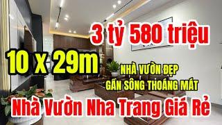 Bán Nhà Vườn Đẹp Nha Trang – Siêu Phẩm Vừa hoàn thiện 260m2 gần sông mát quanh năm giá chỉ 3,580 tỷ.